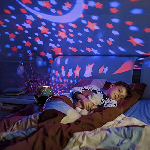 MOKOQI Star Projector Night Lights for Kids, Birthday Gifts for 1-4-6-14 Year Old Girl Boy Kids Bedroom, Glow in The Dark Stars Moon for Child Asleep Peacefully - Image 4