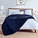 Walensee Fleece Blanket Plush Throw Fuzzy Lightweight (California King Size 108x102navy Blue) Super Soft Microfiber Cal King Size Flannel Blankets for Couch, Bed, Sofa Warm and Cozy for All Seasons