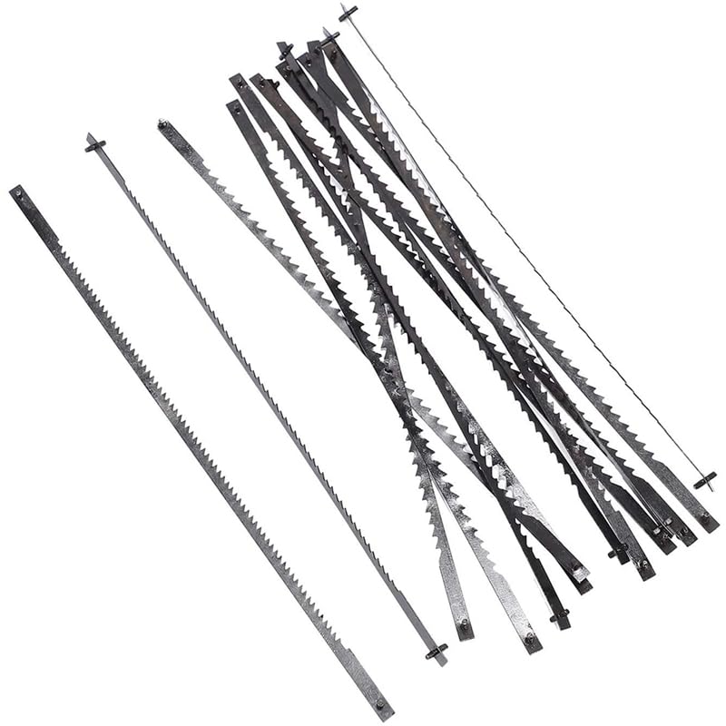 Metal Cutting Jig Blades, 12Pcs DIY 5 Inch Pinned Scroll Saw Blades TPI 10/15/18/24 Woodworking Power Tools Accessories