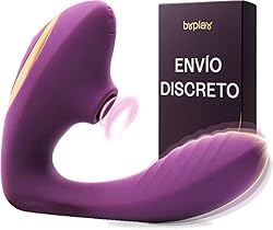 BYPLAY Vibradorador Clítoris - Succionador de Clítoris Femenino estimulador doble Juguetes eróticos pareja sexuales, Vibrador para mujer