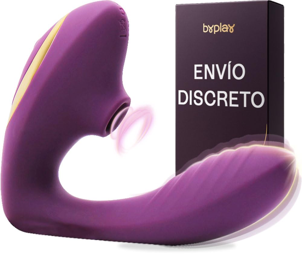 BYPLAY Vibradorador Clítoris - Succionador de Clítoris Femenino Estimulador Doble Juguetes Eróticos Pareja Sexuales, Vibrador para Mujer (Didi)