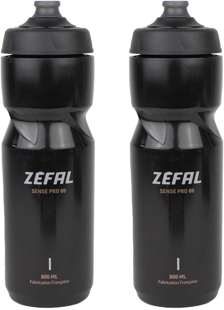 Pack Bidón Bicicleta Sense Pro 80 Zefal 2x800ml Negro Ahumado para MTB y Carretera