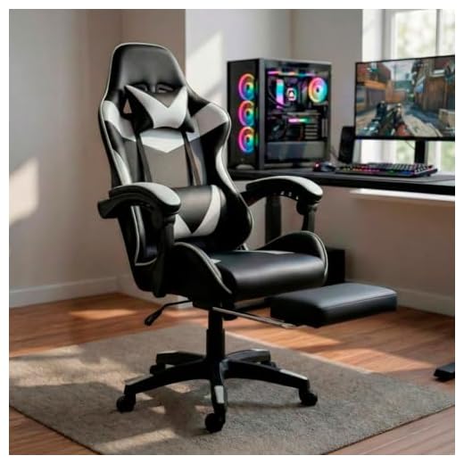 Cadeira Escritório Gamer Reclinável Ergonômica Profissional (Branco)