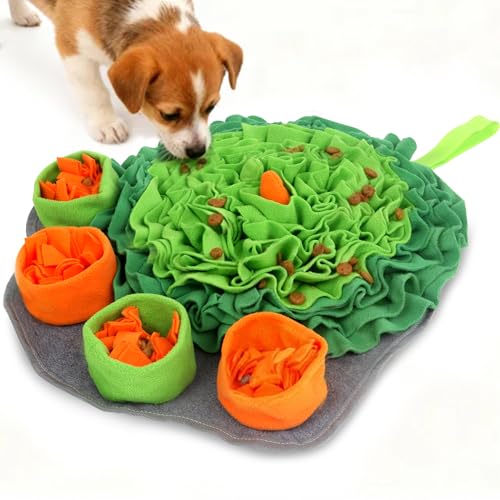 Banlangen Snuffle Mat for Dogs - Christmas Interactive Toys with Slow Feeder Mental Stimulation Sniff Game for Anxiety Relief & Boredom Enrichment Feeding Mat for Small Medium Puppies (Green)