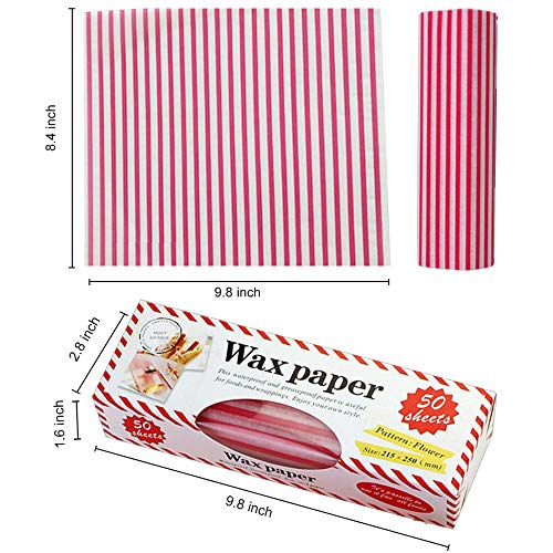 image for Autoor Wax Paper Resistant Waterproof Greaseproof Dry Hamburger Paper 