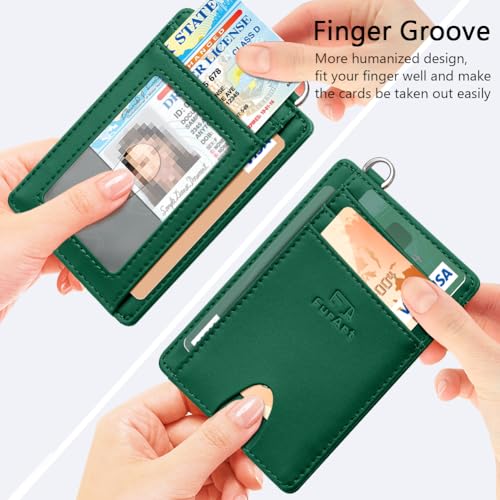 Image of FurArt Slim Minimalist Wallet RFID Credit Card Holder for Men | slim minimalist compact rfid id window thin