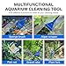 Novique 5 in 1 Fish Tank Cleaner Kit Aquarium Cleaning Tools with 22~32 Inch Extendable Non-Slip Handle Fish Tank Cleaner with Algae Scraper and Fish Net