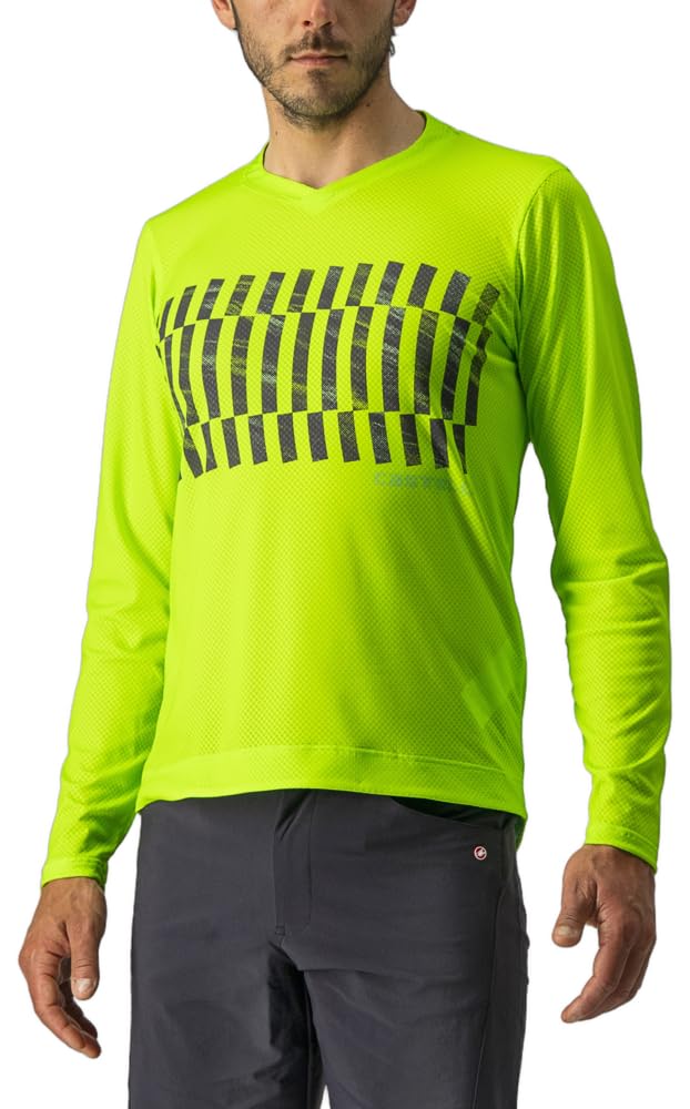 CASTELLI 4522009-383 TRAIL TECH LS TEE Sweatshirt Men's Electric Lime/Dark Lime XXL
