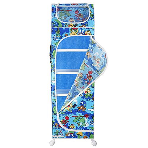 Image of Little One's | 6 Plastic Shelves Baby Wardrobe /Toy Organizer, ISI Certifed | Jungle Blue | TB6 /AB
