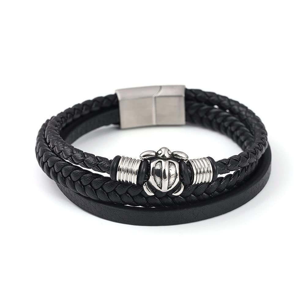 Bracciale In Pelle Unisex Con Fibbia Larga - Accessorio Moda Casual Per Uomo E Donna, Regalo Versatile