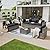 Aoxun 7 Piece Patio Furniture Set Wicker Rattan Patio Conversation Set Outdoor Sectional Sofa Set with Coffee Table and Thickened Cushions, Grey/Black(Waterproof Cover Included)