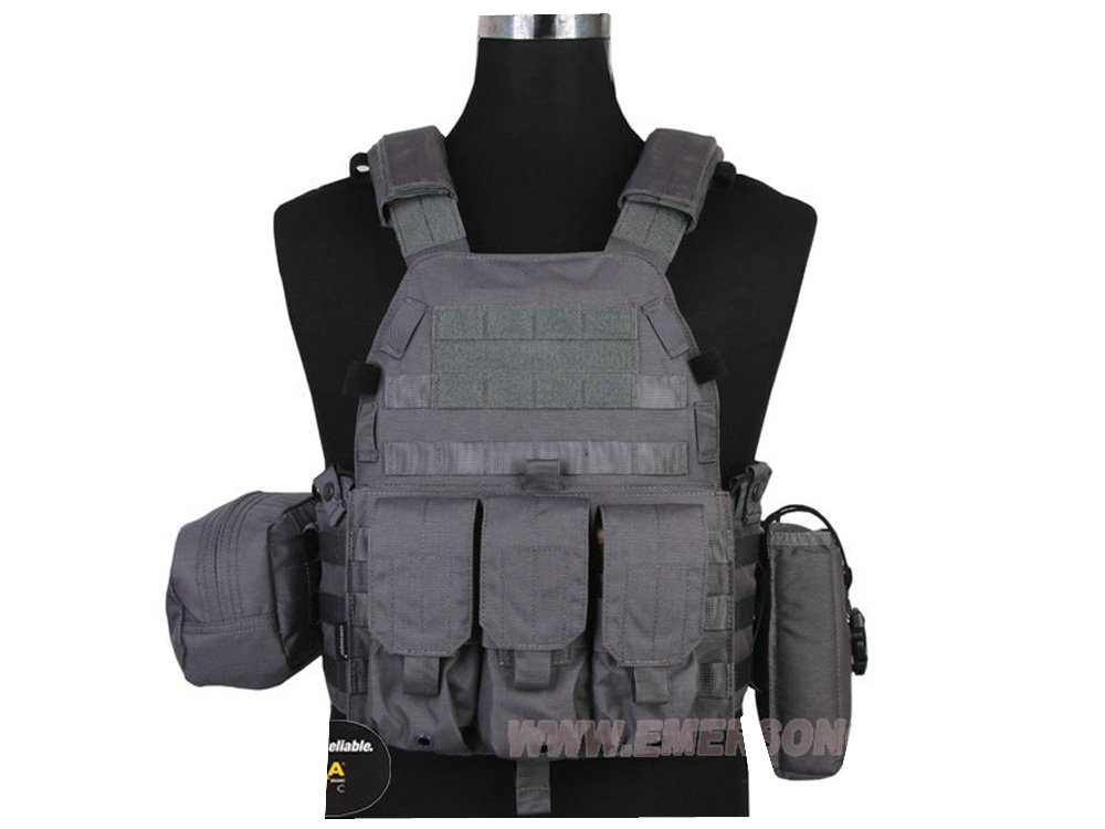 Amazon | EMERSON LBT6094Aスタイル プレートキャリア 3ポーチ付