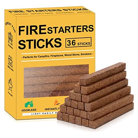 Realcook Natural Fire Starter Cubes: Upgraded 36 Firestarters Kindling Cover