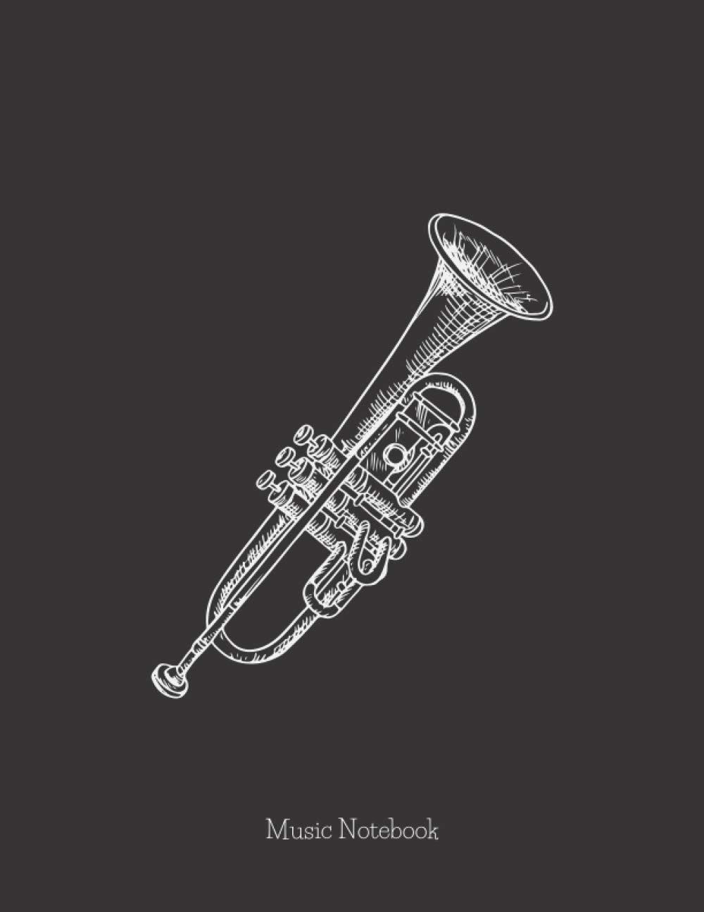 Music Notebook With Instrument - Trumpet | Basic 12 Staves Interior: Music Manuscript Paper | Composition Book | Notebook for Musicians | Staff Paper | Stave Paper