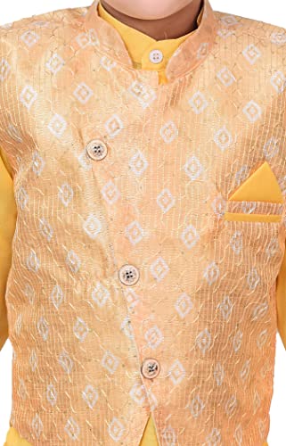 Image of Boys Jacket, Kurta, Pyjama set