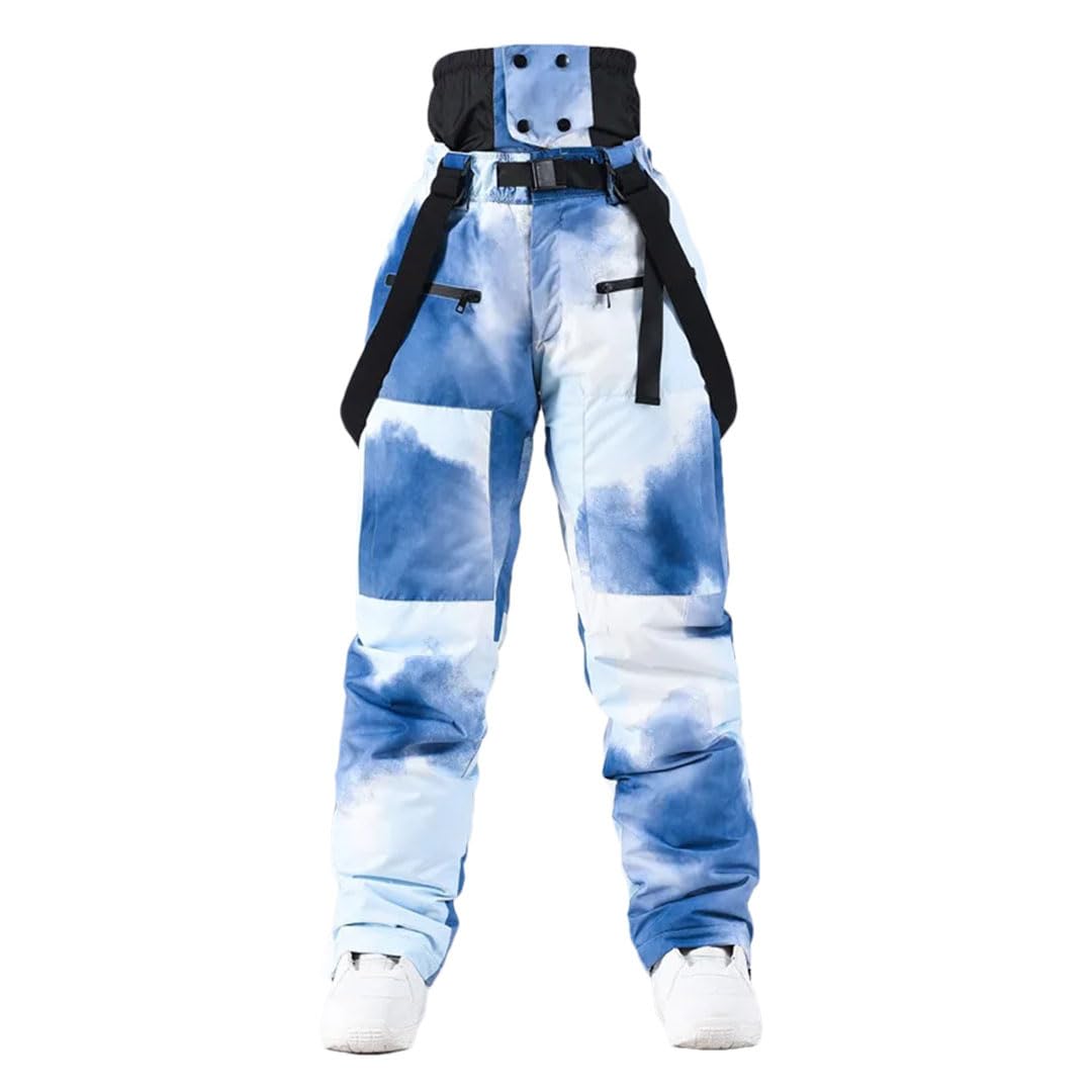 Suwequest Pantaloni da sci e snowboard, unisex, caldi e antivento, ideali per ciclismo e campeggio