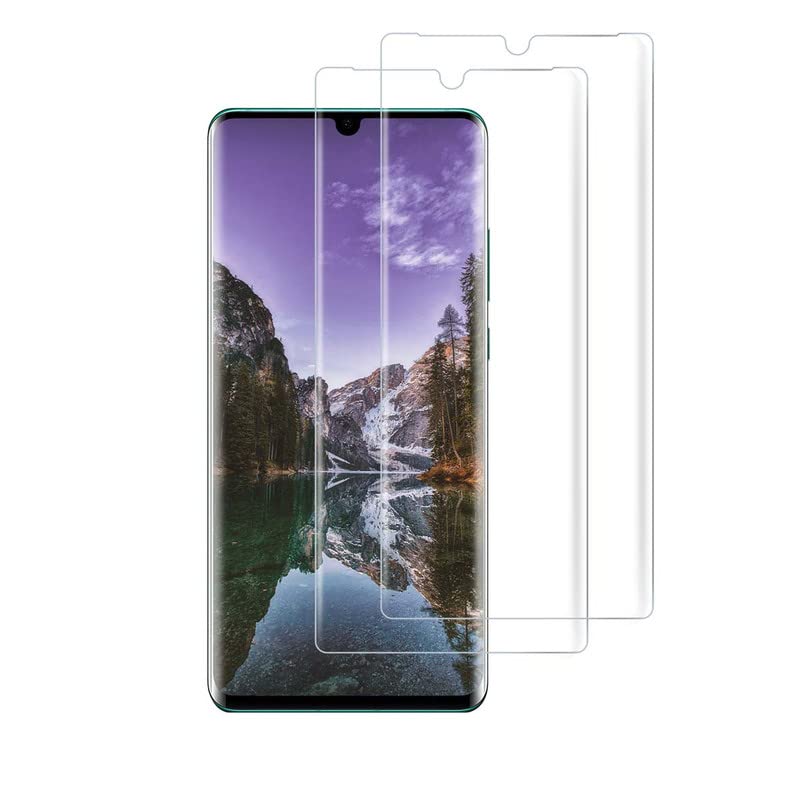 XSWO [Pack of 2 Tempered Glass Screen Protectors, Full Coverage 3D, Bubble-Free, 9H Hardness, Sensitive Touch Tempered Glass Film for Huawei P30 Pro