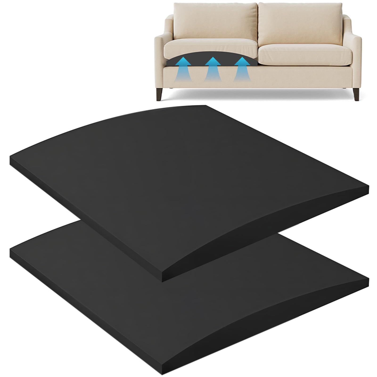 SKJJM 2 Pcs Sofa Cushion Support for Sagging Seat, 50 x 50cm High-Density Curve Couch Cushion Support, Furniture Seat Support, Sofa Support Boards, Sofas Seat Cushions Under Cushion Sag Repair
