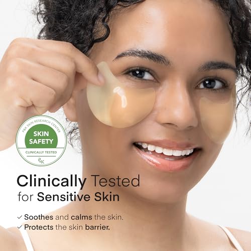 Image of TEREZ & HONOR Vitamin C Eye Patches - 60 Pcs Korean Brightening & Hydrating Under Eye Masks with Tranexamic Acid, Hyaluronic Acid - Dark Circles, Puffiness & Wrinkle Hydrogel Pads, Vegan, No Fragrance