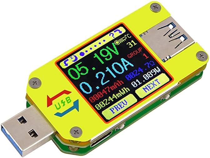 UM34/ UM34C for APP USB 3.0 Type-C DC Voltmeter ammeter voltage current meter battery charge measure cable resistance Tester (UM34C)