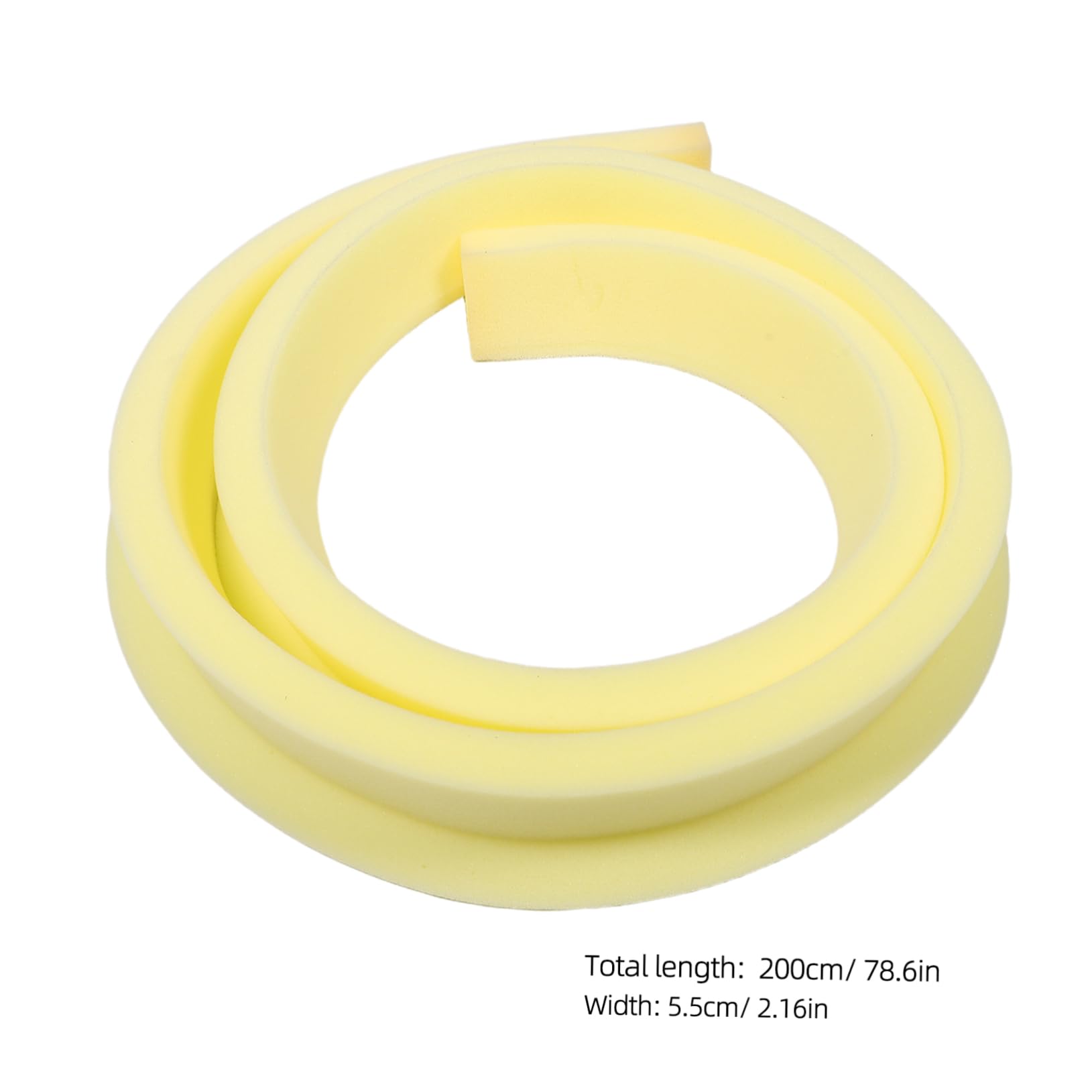 Ciieeo 2M Shaped Gap Filler High Density Sponge Bed Edge Pillow for Prevents Items from Falling Between Bed and Furniture for Sofa and Chair Cracks