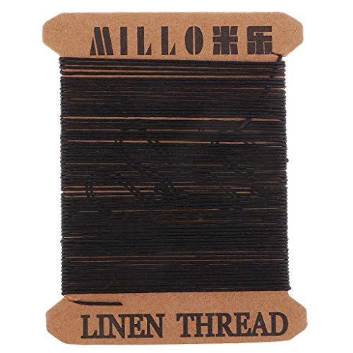 IPOTCH 0,55 mm linnen ledergaren gewaxte platte schroefdraad gevlochten koorden voor handwerk DIY - M999 - Afbeelding 4