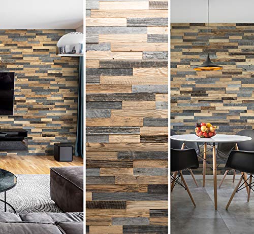 Wooden Wall Design Largo - Revêtement mural en bois naturel vintage - Décoration murale - Revêtement en bois - Design mural - Modèle Largo (1 m2) Cover