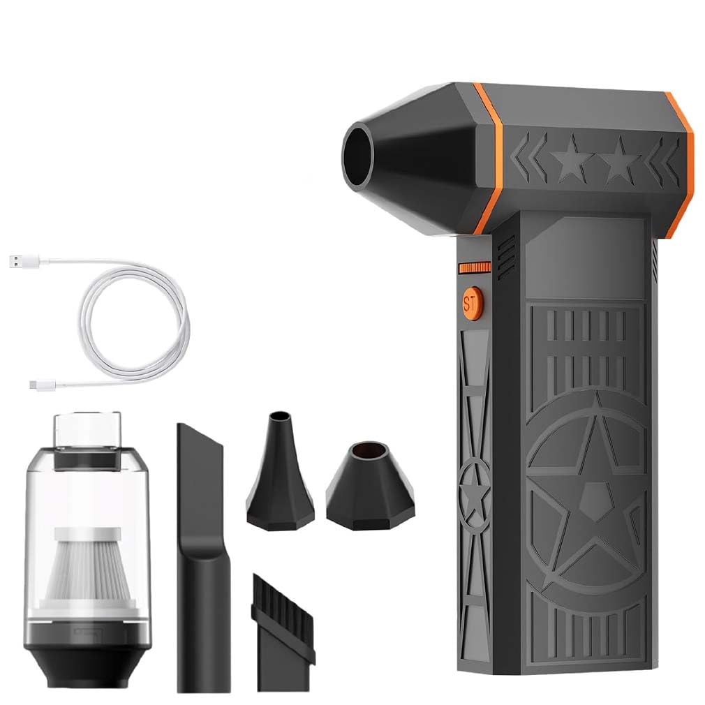 2026 Upgrade 5000W Snow Blower, Frostblazer 5000W Schneefräse, Elektrische Staubgebläse, Stufenloses Getriebe Turbo Fan, Druckluft-Staubwedel mit 4000mAh Akku für Auto, Auftauen, Trocknen, Reinigen