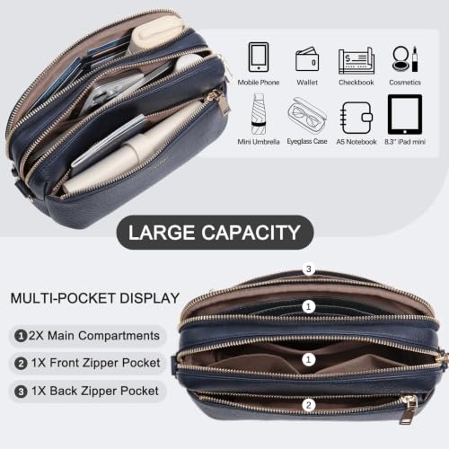 Image of Crossbody Bag for Women Vegan Leather Handbag Purse Anti Theft RFID