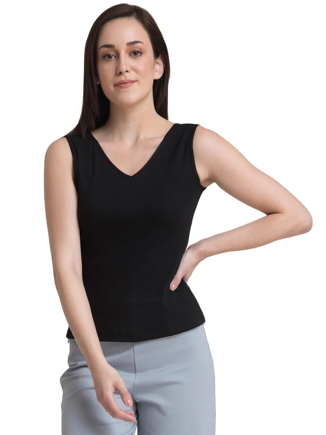 fablestreet Cotton Livin Camisole - Black-picture-40
