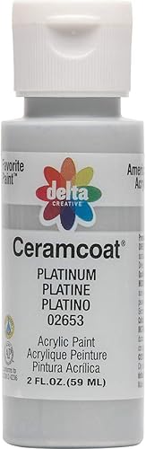 Miniatura 6 de Delta Creative Ceramcoat - Pintura acrílica metálica y perla en varios colores (2 onzas), 2604, oro metálico de 14 quilates