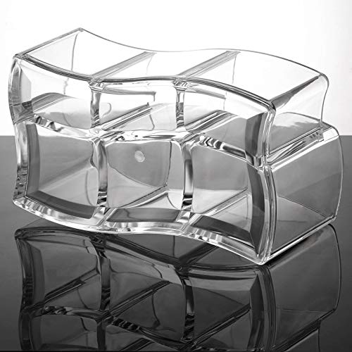 Image of Tbestmax 6 Slot Acrylic Makeup Brushes Holder Organizer, Clear Eyebrow Pen Container Cosmetics Storage