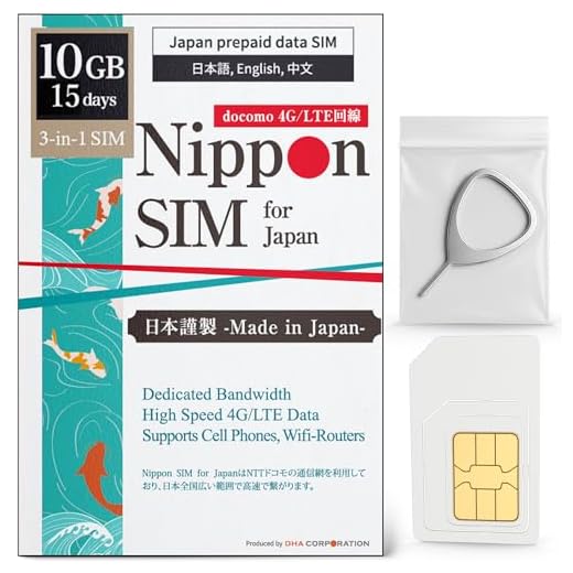 Japan SIM Card 15 Days Data Only | 10GB High-Speed 4G LTE + Unlimited Data at Reduced Speed | No Roaming Needed for Faster, Safer Access | Hotspot tethering Supported | Docomo Network | Made in Japan