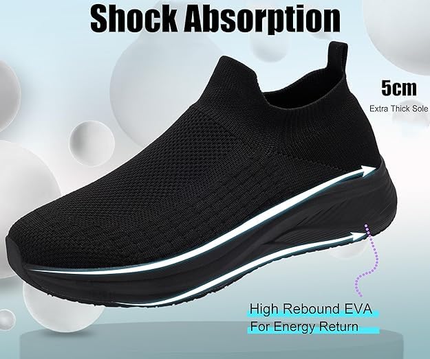 Women's Slip On Walking Shoes Non-Slip Socks Shoe Lightweight Breathable Mesh Sneakers for Everyday Comfort & Style | Perfect for Work Travel 5