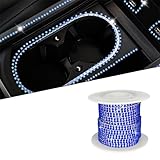 Hirificing Blue Bling Car Decorations Rhinestone Trim Self Adhesive, 16.4 Ft Bling Car Interior Exterior Decoration Accessories for DIY Auto Dashboard Line, Car Decals Stickers for Women Girls