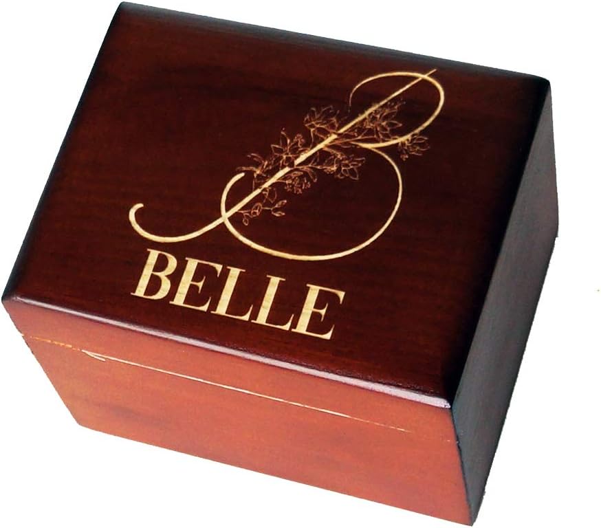 Awerise Personalized Wood Watch Box, Custom Women Watch Case, Engraved Single Watch Organizer