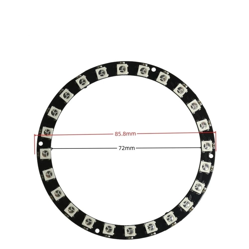 ChuFort WS2812B 5050 Scheda ad anello LED a colori a 24 bit 4-7V for ESP32 | 1-20 pezzi(20PCS)