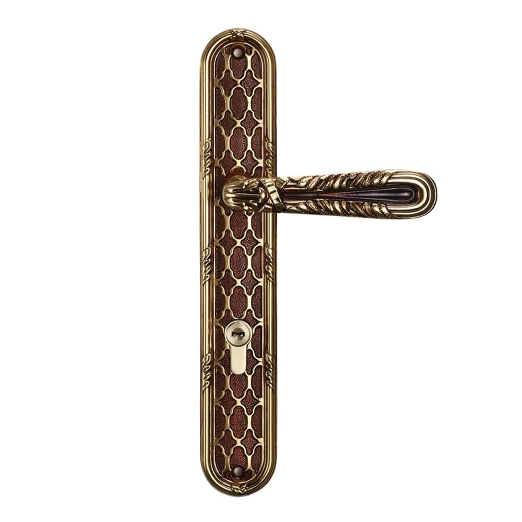 MOBYGKFY Copper Door Lock Interior Bedroom Silent Solid Wood Room Universal Handle