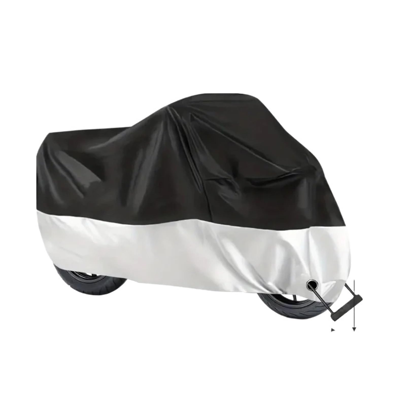 Motorradgarage Winterfest Für Motorrad-Fahrradabdeckung Wasserdicht Ganzjährig Staubdicht UV-Schutz Outdoor-Indoor-Roller Verschleißfester Stoff Motorrad(XL 230X95X125cm)