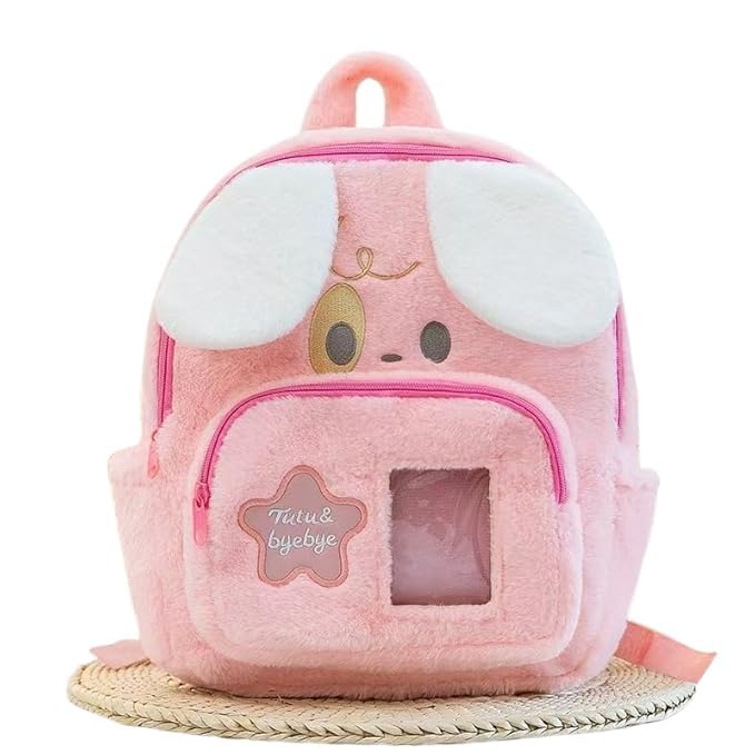 Kids Soft Cartoon Travelling School Bag Soft Plush Standard 2 Compartment Backpack For 2 To 5 Years Boys Girls Nursery Preschool 10 Litre-image-48