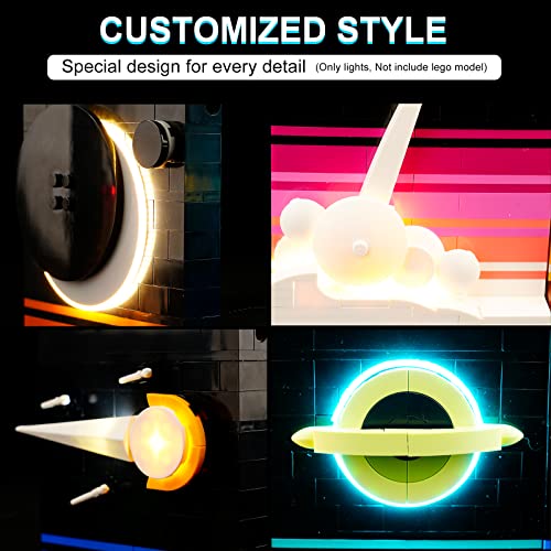 Set di luci a LED compatibile con lego 21340 Ideas Tales of The Space Age, set di luci con telecomando compatibile con lego Ideas – Storie dell'età spaziale (solo illuminazione, nessun - Lego - Immagine 4