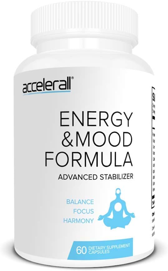 Advanced Energy & Mood Formula for Smooth Energy - Focused Energy for Your Mind & Body with Green Tea Extract, Caffeine, Antioxidants - 60 Capsules