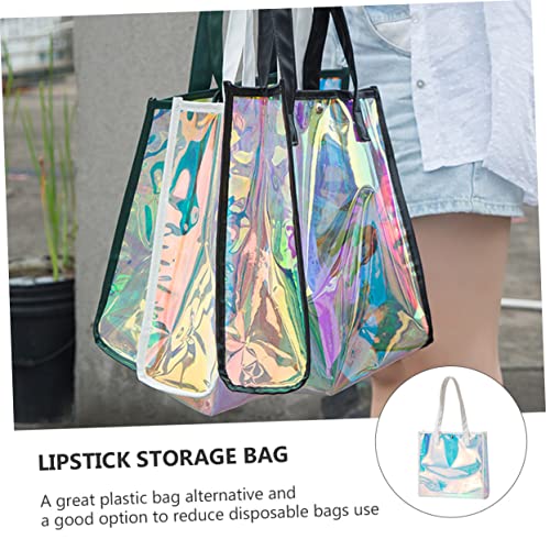1pc Fashionable Casual Shoulder Bag Transparent Tote Handbag for Women for Shopping and Storage Lightweight and Design2