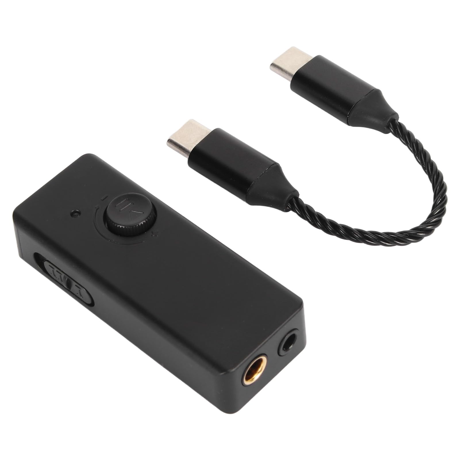 Amplificatore per cuffie ad alta risoluzione, compatto e piccolo, adattatore DAC per computer portatile e lettore, nero, 55 x 25 x 12 mm