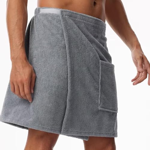 Mens Bath Skirt with Pocket Men's Bath Towel Wrap Wearable Sauna Towel Shower Sauna Skirt Quick Dry Gym Beach Towels Soft Shower Skirt3