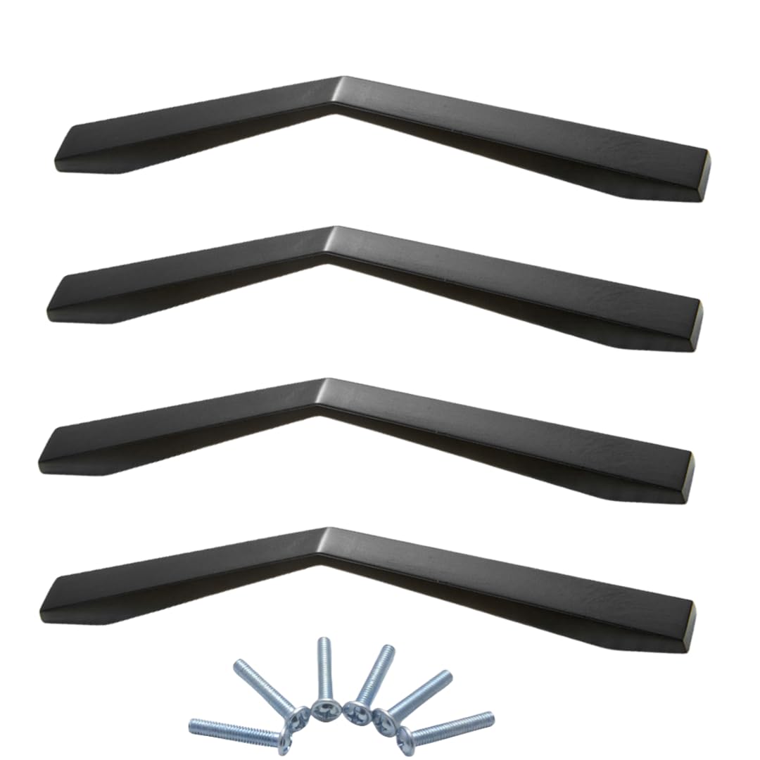NLQCSXWEP Zinc Alloy Cabinet Bow Handle, Zinc Alloy Cabinet and Drawer Handles Matte Black Multiple Sizes 4-Pack(4068-160mm)