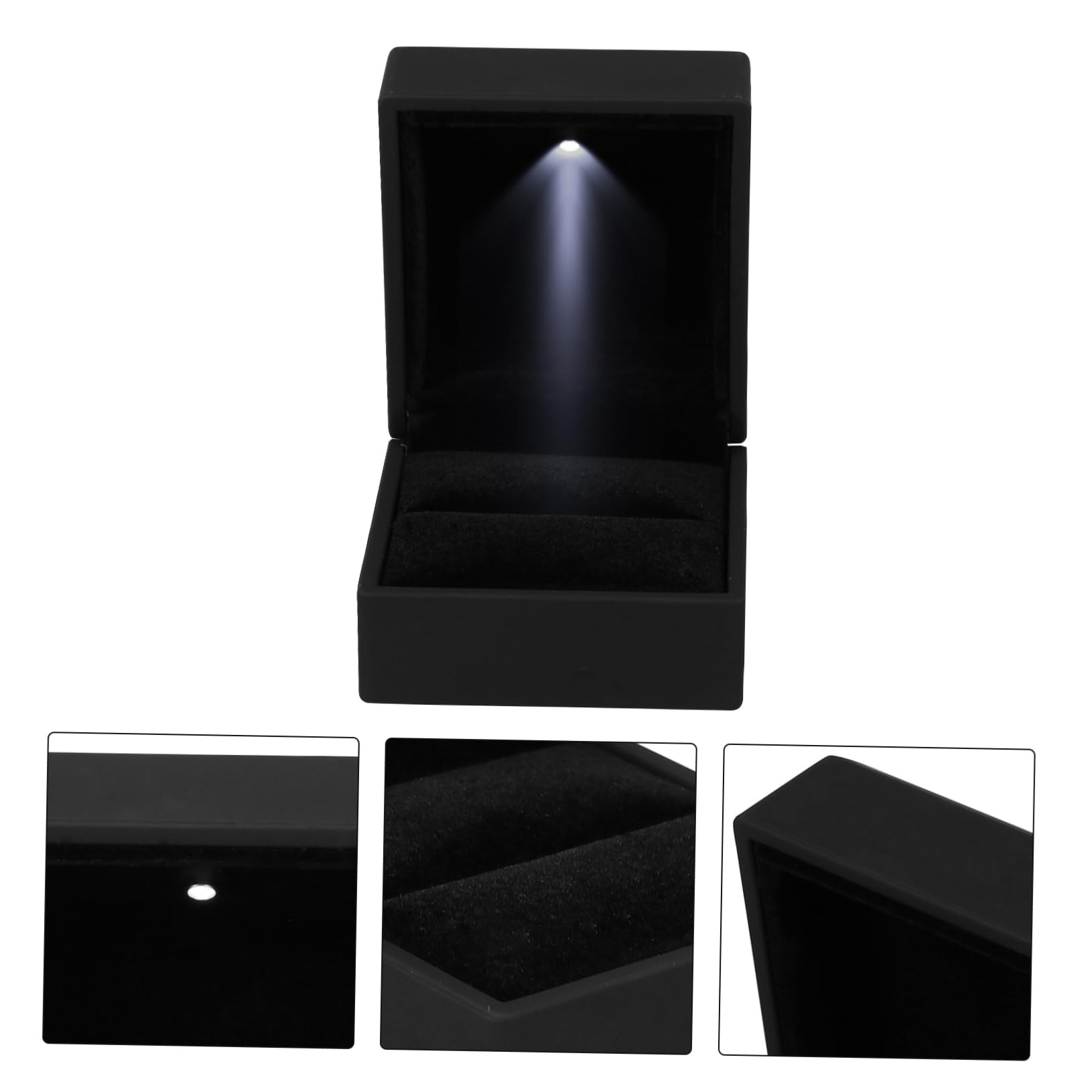 Vee Jewellery Box Organiser, Jewellery Case With Big Mirror, PU Leather Jewelry Storage Display Holder For Necklace Earrings Rings
