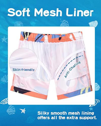 Image of SURF CUZ Boys Swim Trunks Toddler Swim Shorts UPF 50+ Bathing Suit for Boy Swimsuit Quick Dry Mesh Beach Boardshorts Swimwear