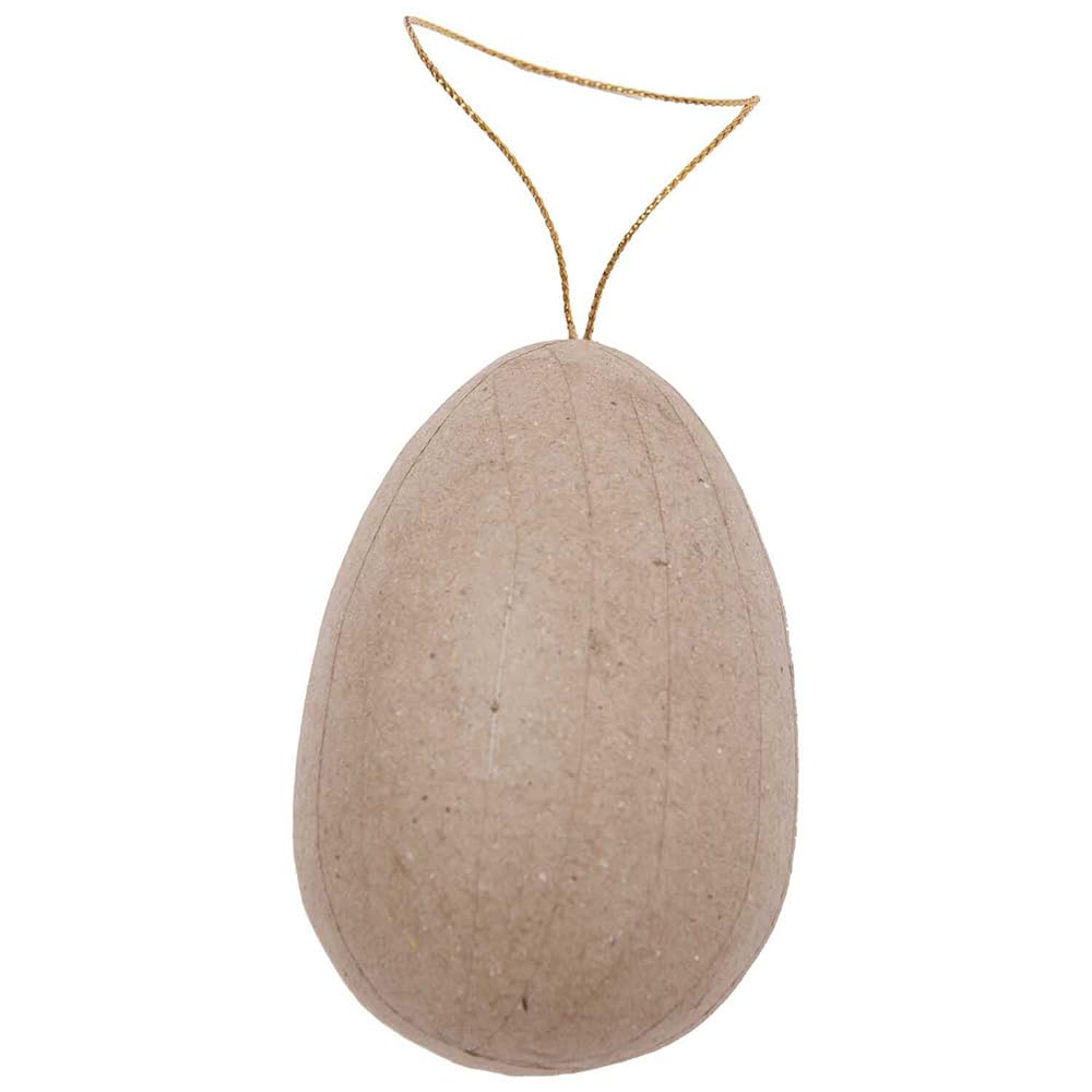 Paper Mache Hanging Easter Egg | Craft Base | 8cm Tall | Single