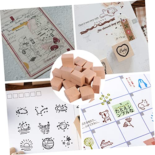 COHEALI 20Pcs Sigillo Blocco di Legno Foto Puzzle